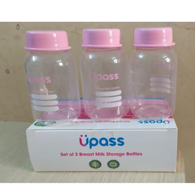 Bộ 3 Bình trữ sữa Upass (125ml/ bình) - cất trữ sữa tiện lợi cho mẹ và bé