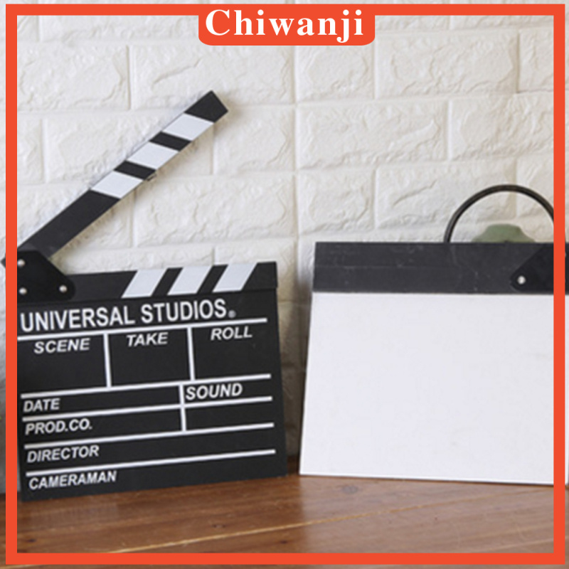 [CHIWANJI]Wooden Movie Film Clap Board Filmmaking Clapper Board Home Party Ornaments