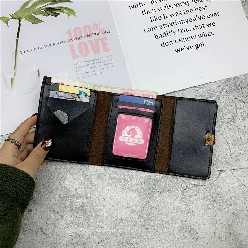 VN19H1224 VÍ NỮ BÓP TIỀN MINI THỜI TRANG ULZZANG VÍ NGẮN VINTAGE THANH LỊCH | BigBuy360 - bigbuy360.vn