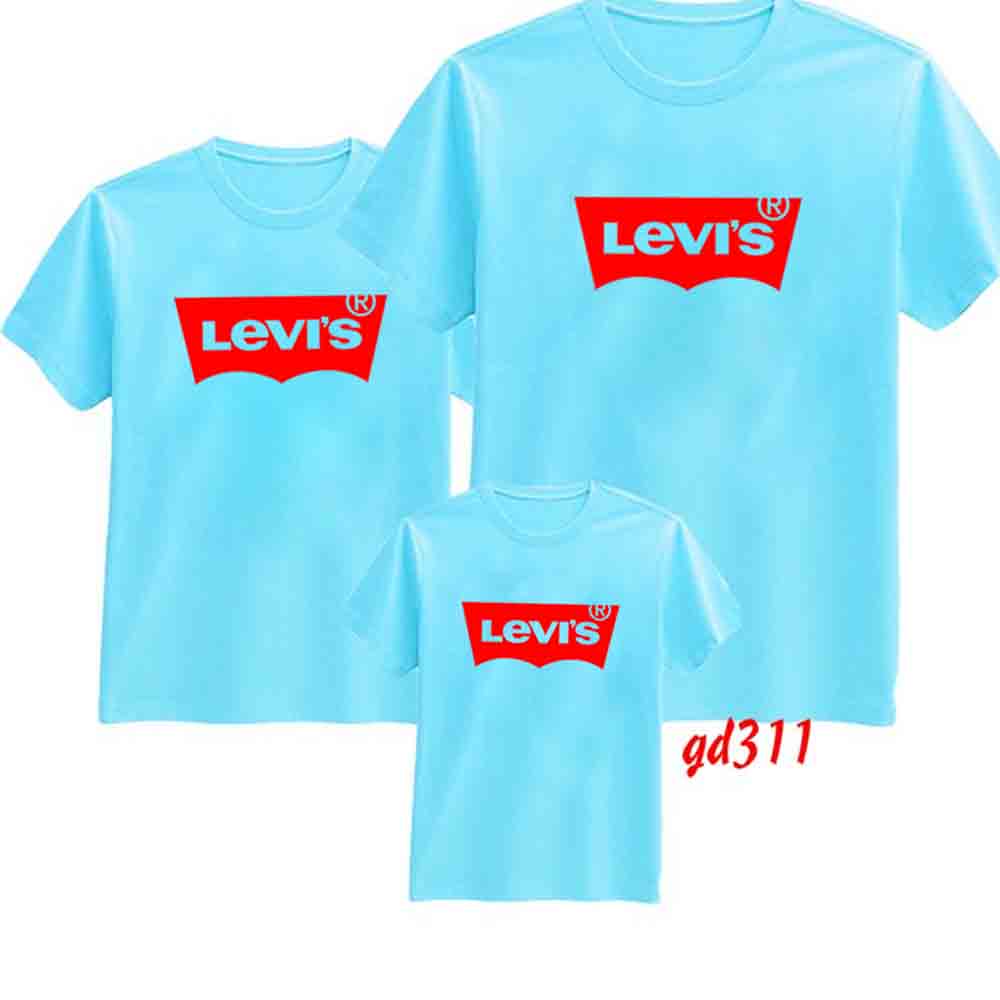 Áo thun gia đình xanh thiên thanh leviss cực đẹp , sản phẩm tận xưởng vải đẹp , giá tốt ,đủ màu