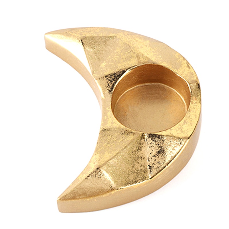 Khay Giá Đỡ Nến Hình Trăng Sao Chất Liệu Resin Phong Cách Bắc Âu