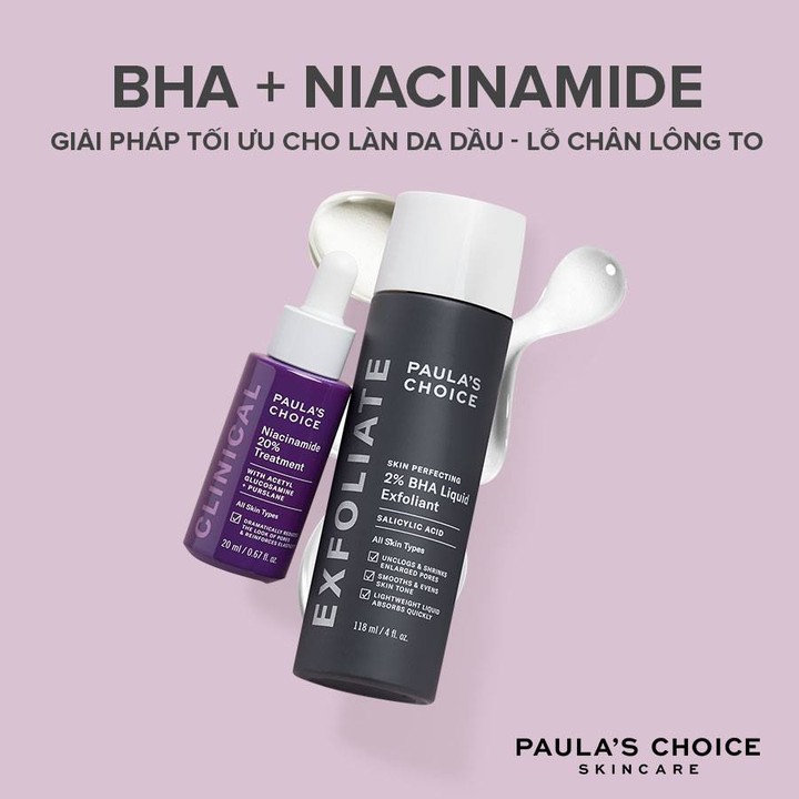 Tẩy Da Chết Hóa Học BHA Paula Choice Dung Dịch BHA 2 Paula s Choice Skin Perfecting Liquid Exfoliant 30 Và 118ml - Khon