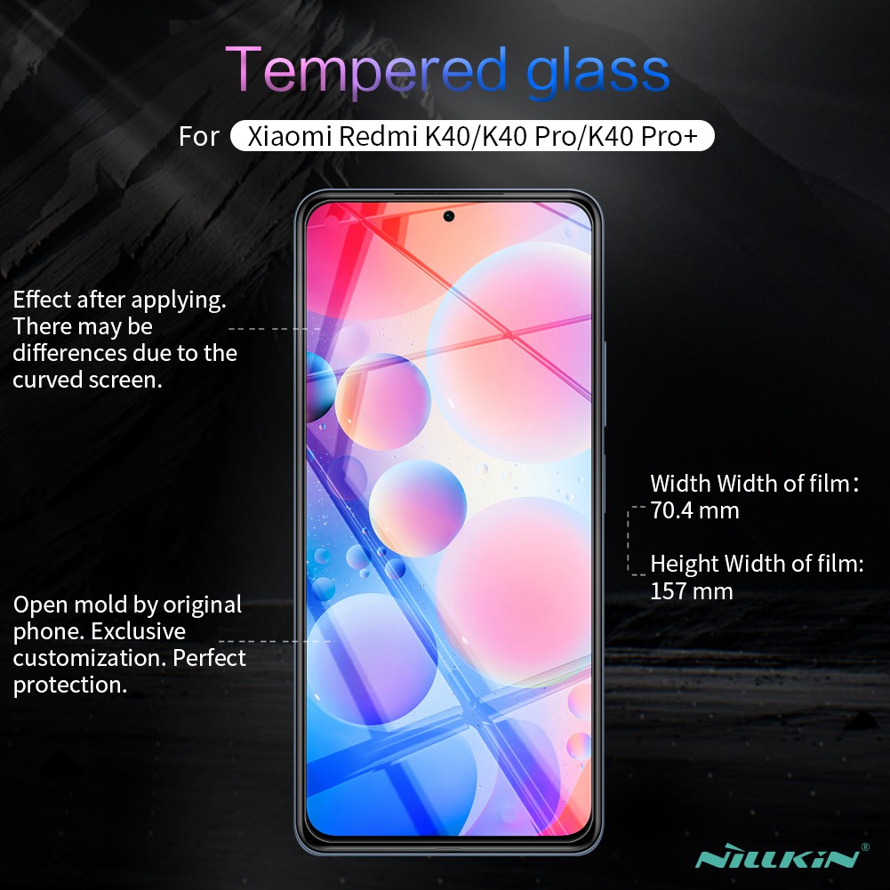 Kính Cường Lực Nillkin 2.5D H+ Pro Cho Xiaomi POCO F3 / Redmi K40 Pro+ Chống Lóa Trong Suốt 0.2mm Siêu Mỏng 9H