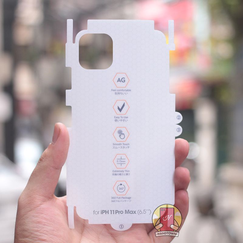 Miếng dán lưng PDF cho iPhone X, Xsmax, 11Promax, 12Promax, 13Promax chống trầy xước, bụi bẩn, vân tay