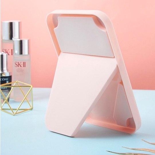 Gương để bàn trang điểm gấp gọn size lớn 20,5 x 14 cm