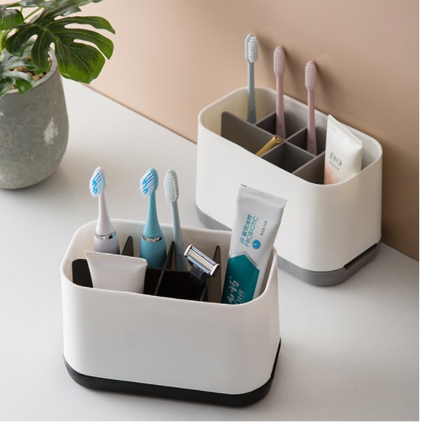 Giá để bàn chải đánh răng có thể tháo rời tự thiết kế và giá đựng kem đánh răng phòng tắm