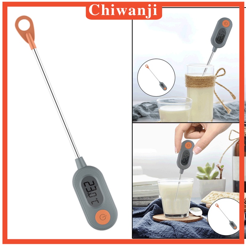 Nhiệt Kế Kỹ Thuật Số Đo Nhiệt Độ Cà Phê Sữa Bằng Thép Không Gỉ 20-250C