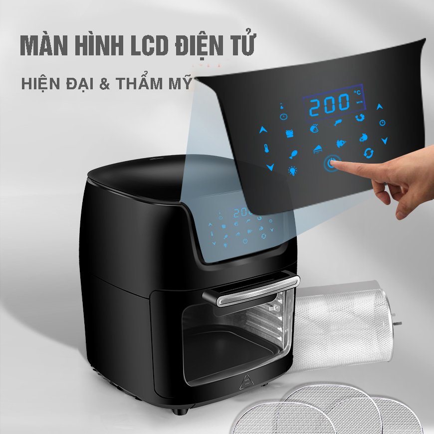 Nồi chiên không dầu 9 Lít Thái Lan, 9.7 Lít-  Nhập Khẩu Thái Lan- Dung tích lớn -Bảo Hành 1 năm