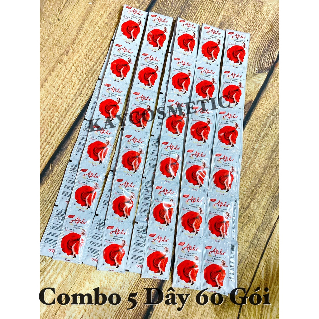 Combo 5 Gói sữa tắm Cao Cấp AJOLA Vitamin E xuất Pháp