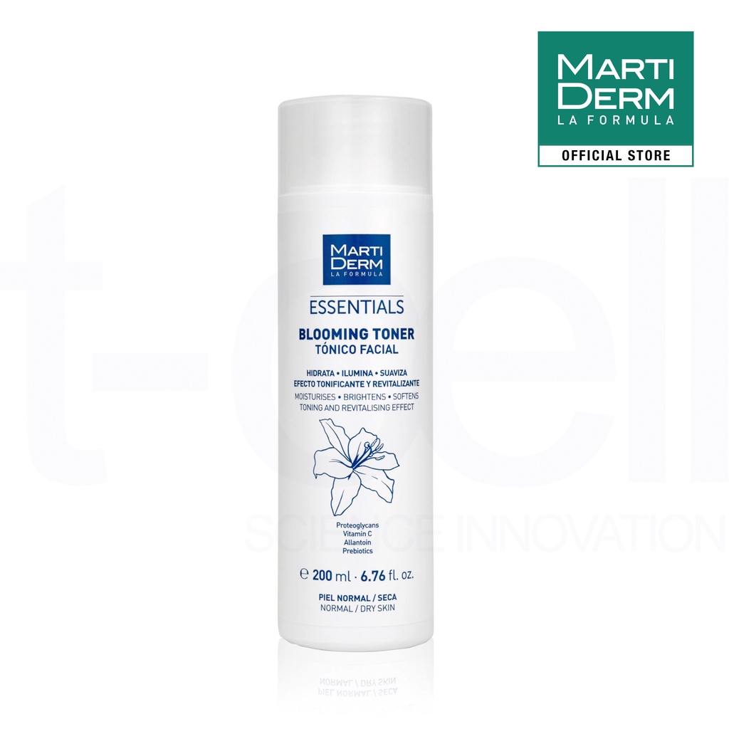 Martiderm - Nước Cân Bằng Dưỡng Ẩm Cho Da Thường Đến Khô - MartiDerm Essentials Blooming Toner (200ml)