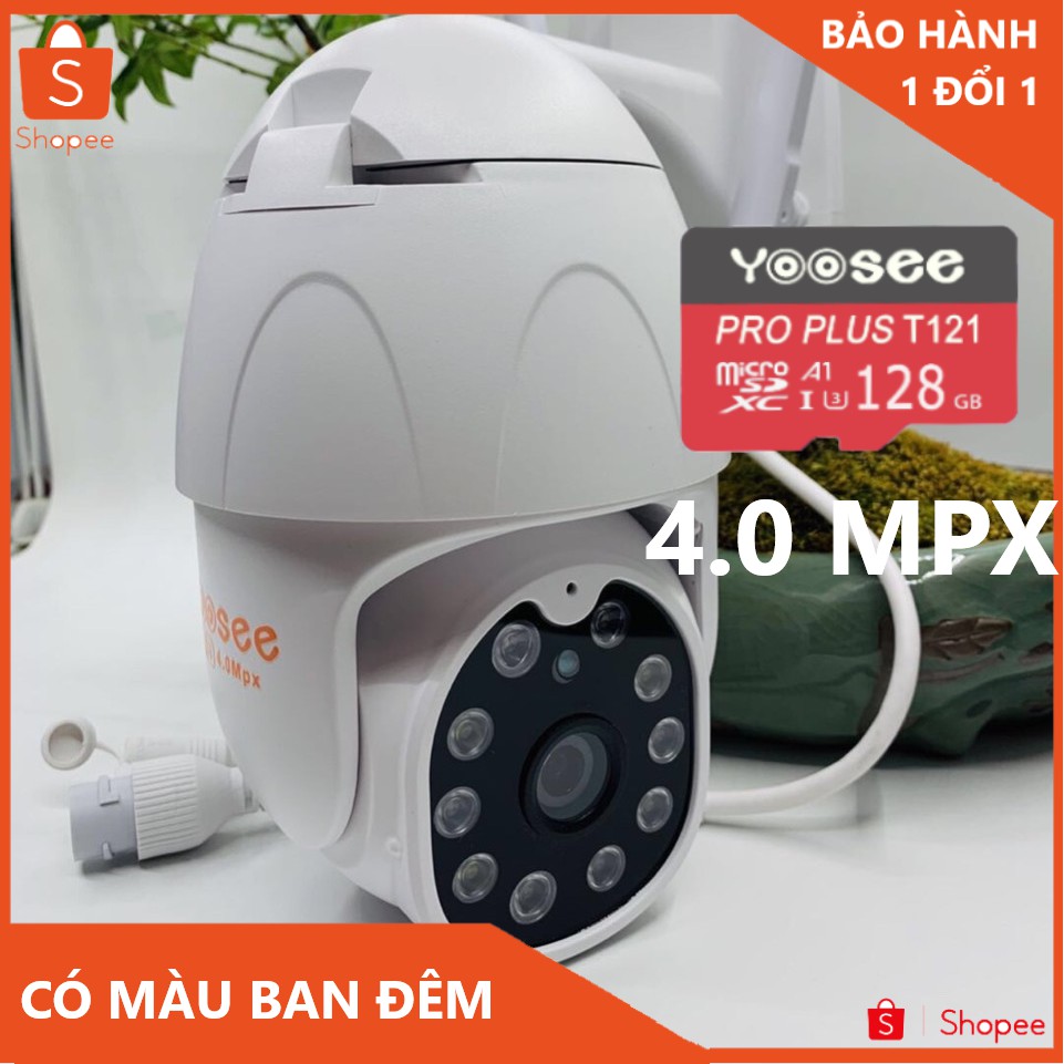 Camera Camera wifi ngoài trời ptz 4.0mpx - FULL HD, Kèm thẻ nhớ chính hãng