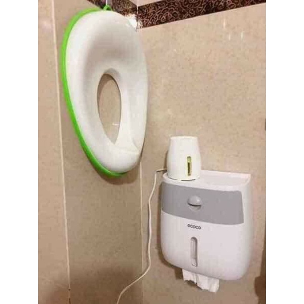 Hộp đựng giấy toilet Ecoco  MẪU MỚI  hộp đựng giấy thiết ké 2 ngăn kéo nhỏ đựng đồ, phía trên dùng để kê điện thoại