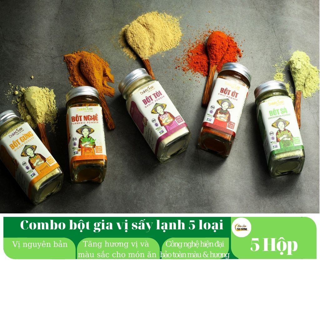 Bột sả hữu cơ nguyên chất Dalahouse 50 gram công nghệ sấy lạnh tiêu chuẩn Châu Âu