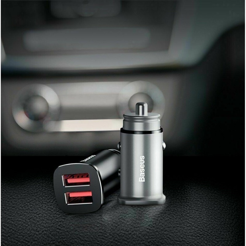 ✔CHÍNH HÃNG✔Tẩu sạc ô tô,xe hơi BASEUS CCALL-DS tích hợp 2 cổng USB sạc nhanh 30W Quick Charge 3.0 cho IPhone Samsung
