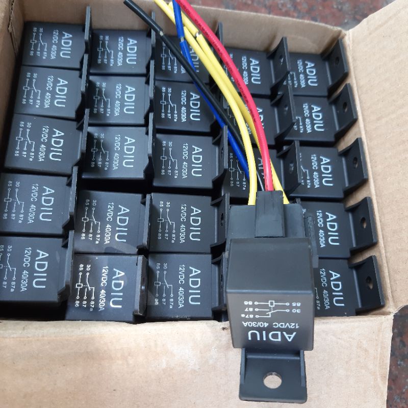 Loại 1 Rơle Relay role đóng cắt trung gian 5 chân 12V-40A chính hãng ADIU hàng tốt chất lượng cao hàng đầu