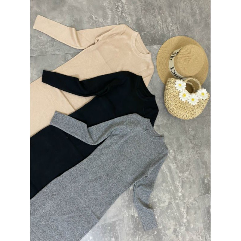 Váy len body cổ tròn xẻ tà hot hit Quảng Châu Hàng Sẵn | BigBuy360 - bigbuy360.vn