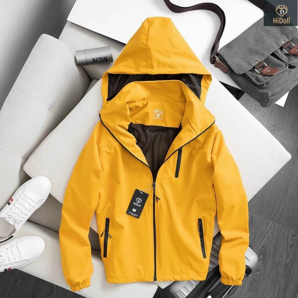 Áo khoác gió nam nữ 2 lớp cao cấp thể thao chống nước có mũ thời trang chống tia uv