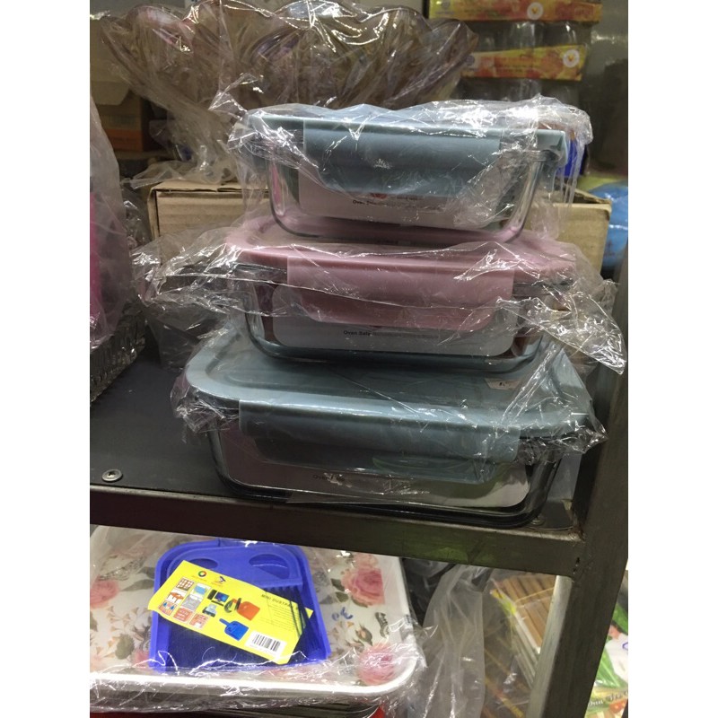 Set hộp đựng thức ăn bằng thuỷ tinh không độc hại