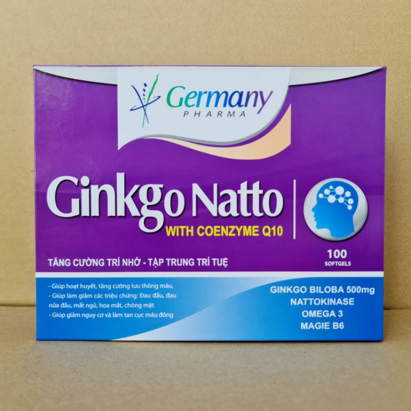 GINKGO NATTO with coenzyme Q10 hoạt huyết dưỡng não, giúp tăng cường trí nhớ, tập trung trí tuệ