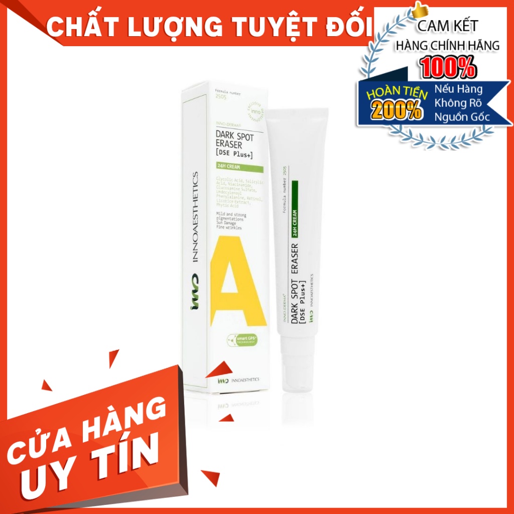 Kem Phân Giải Sắc Tố Xoá Thâm Sạm Nám Đồi Mồi, Trắng Sáng Da Innoaesthetics Dark Spot Eraser Inno-Derma