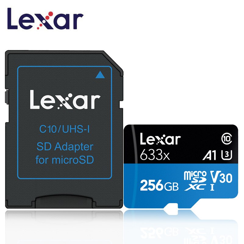 Thẻ Nhớ micro sd Lexar 95MB / s 633x 256GB SDHC Class 10 TF Cho Gopro / DJI / Nintendo switch