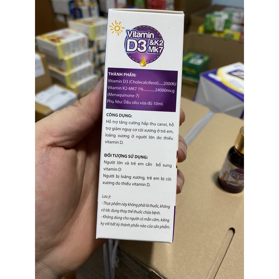 Vitamin D3 & K2 Mk7 giúp hấp thụ canxi hiệu quả, giúp xương và răng chắc khỏe