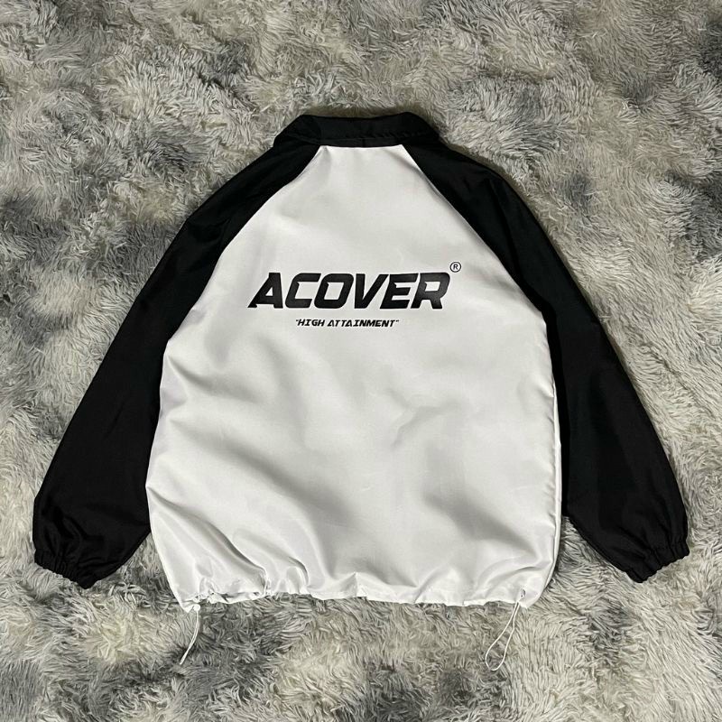 Áo bomber dù varsity ACOVER áo bóng chày dây kéo form rộng nam nữ Uniex AQ STORE