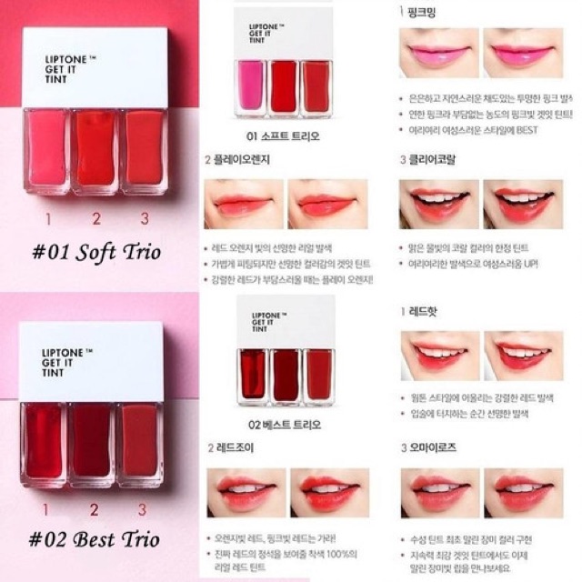 Son tint 3 trong 1 LIP TONE GET IT TINT MINI Trio