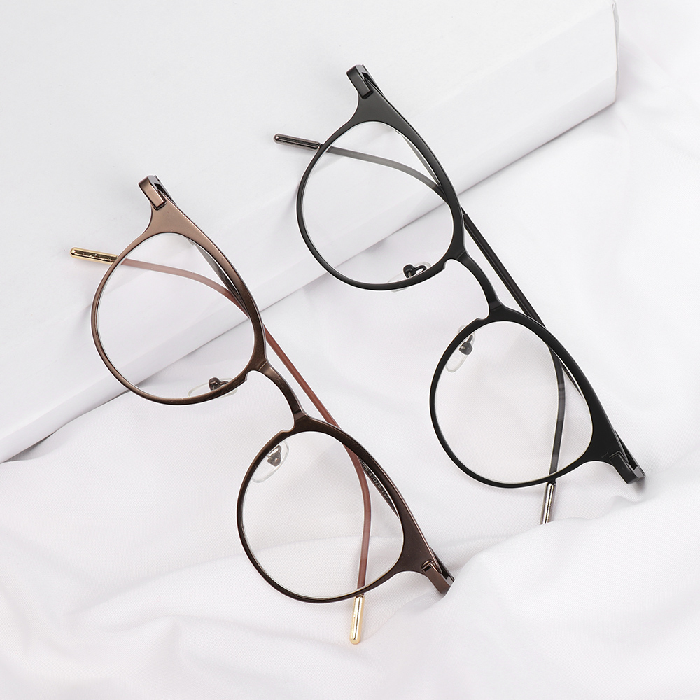 Mắt Kính Gọng Kim Loại Siêu Nhẹ Thời Trang Unisex