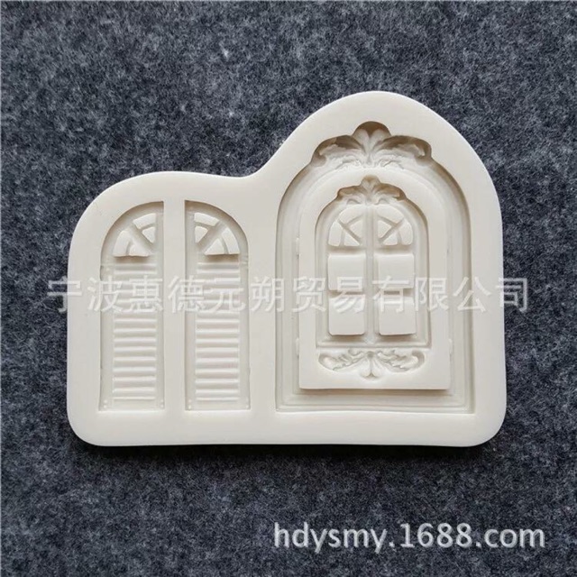 Khuôn silicon khung cửa làm bánh hoa hiện đại
