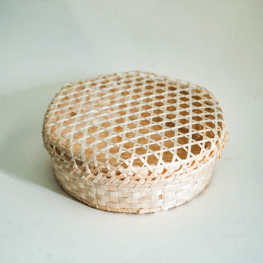 Rổ tre đan tròn đựng trái cây - Trang trí decor