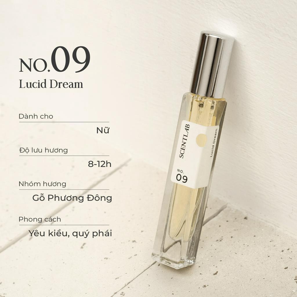 Nước Hoa Nữ SCENTLAB No.09 Lucid Dream 10ml Đằm Thắm, Quý Phái