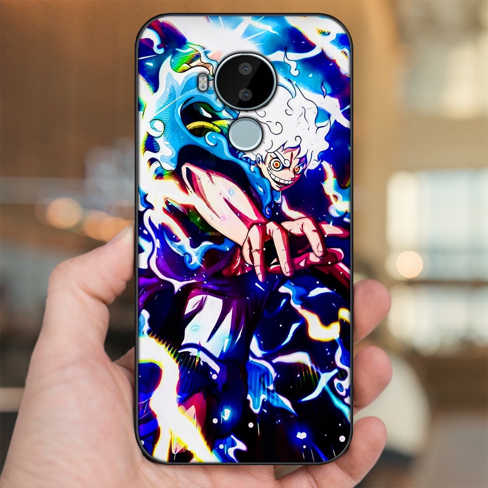 Ốp lưng Nokia C30 viền đen in hình Luffy One Piece