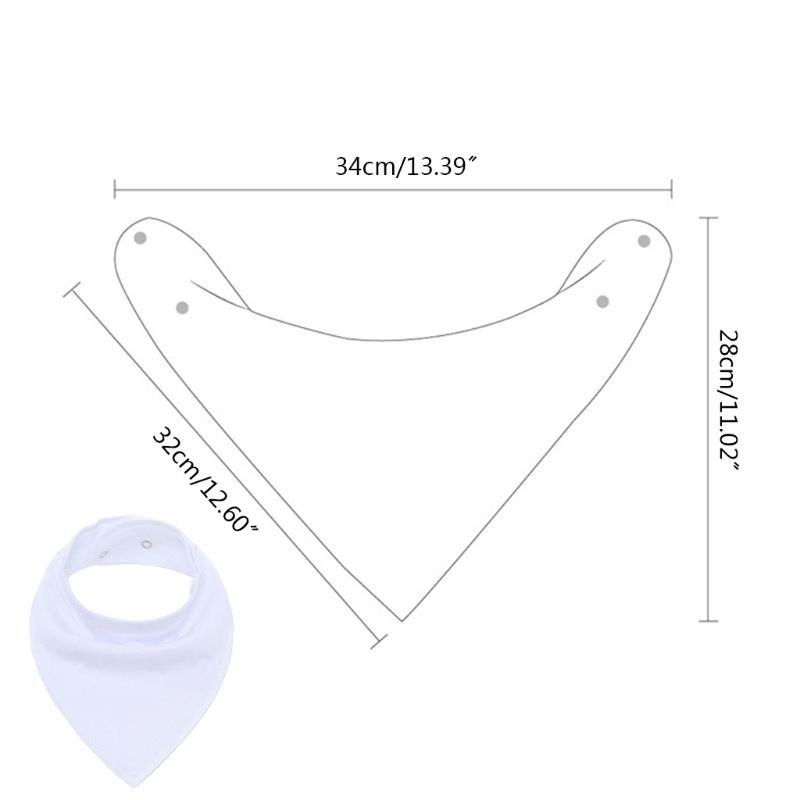 Set 8 Yếm Ăn Cotton Hình Tam Giác Màu Sắc Đáng Yêu Cho Bé