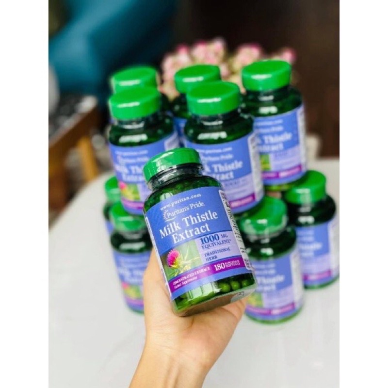 Viên uống bổ gan, thải độc gan Puritan’s Pride Milk Thistle Extract 180 viên của Mỹ