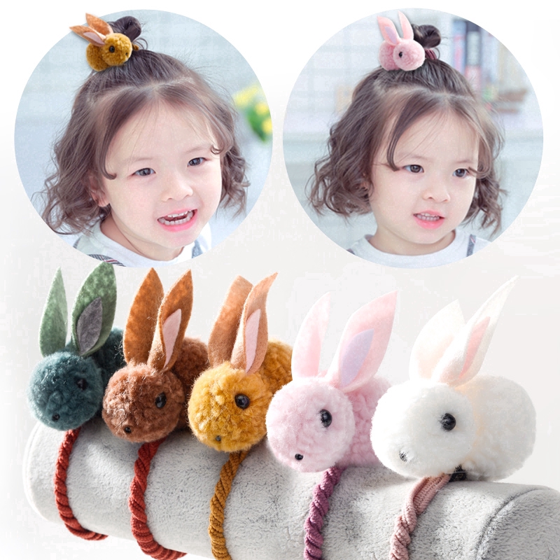 Dây buộc tóc / Kẹp tóc hình thỏ Bunny phục sinh 3D dễ thương cho bé gái và phụ nữ