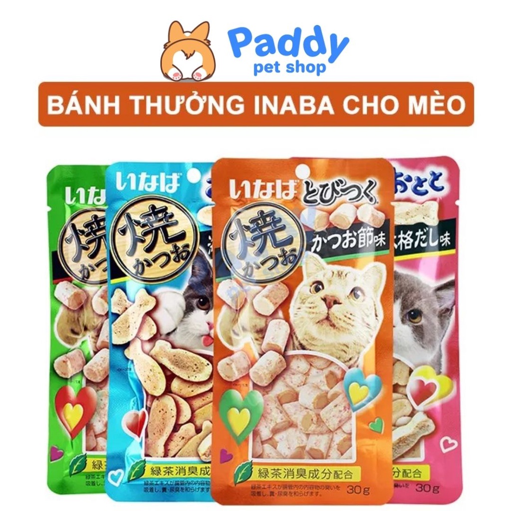 Viên Cá Mềm Inaba Snack Cho Mèo 30g (Vị Ngẫu Nhiên)