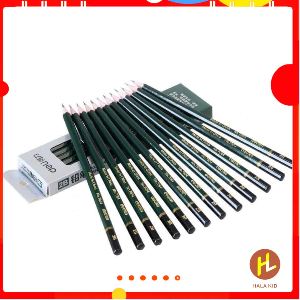 HỘP 12 BÚT CHÌ DELI 2B -hàng đẹp