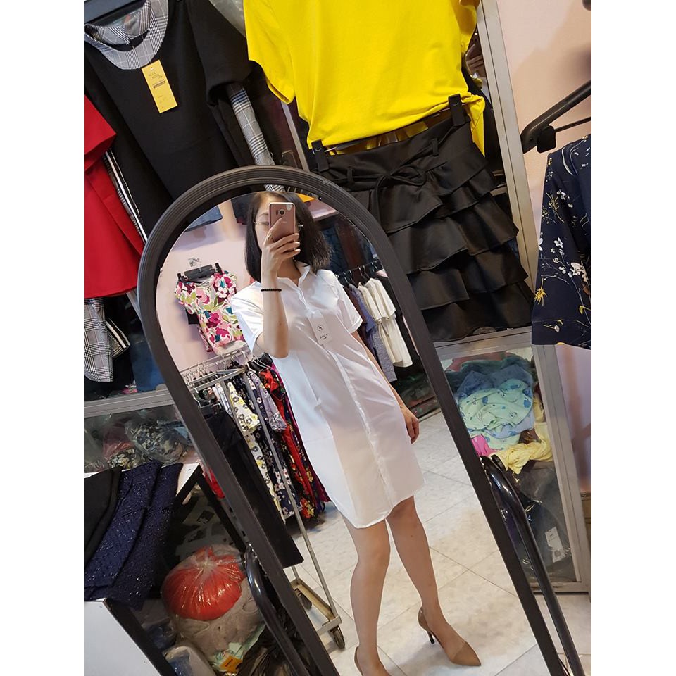 Váy sơ mi Uni cộc tay