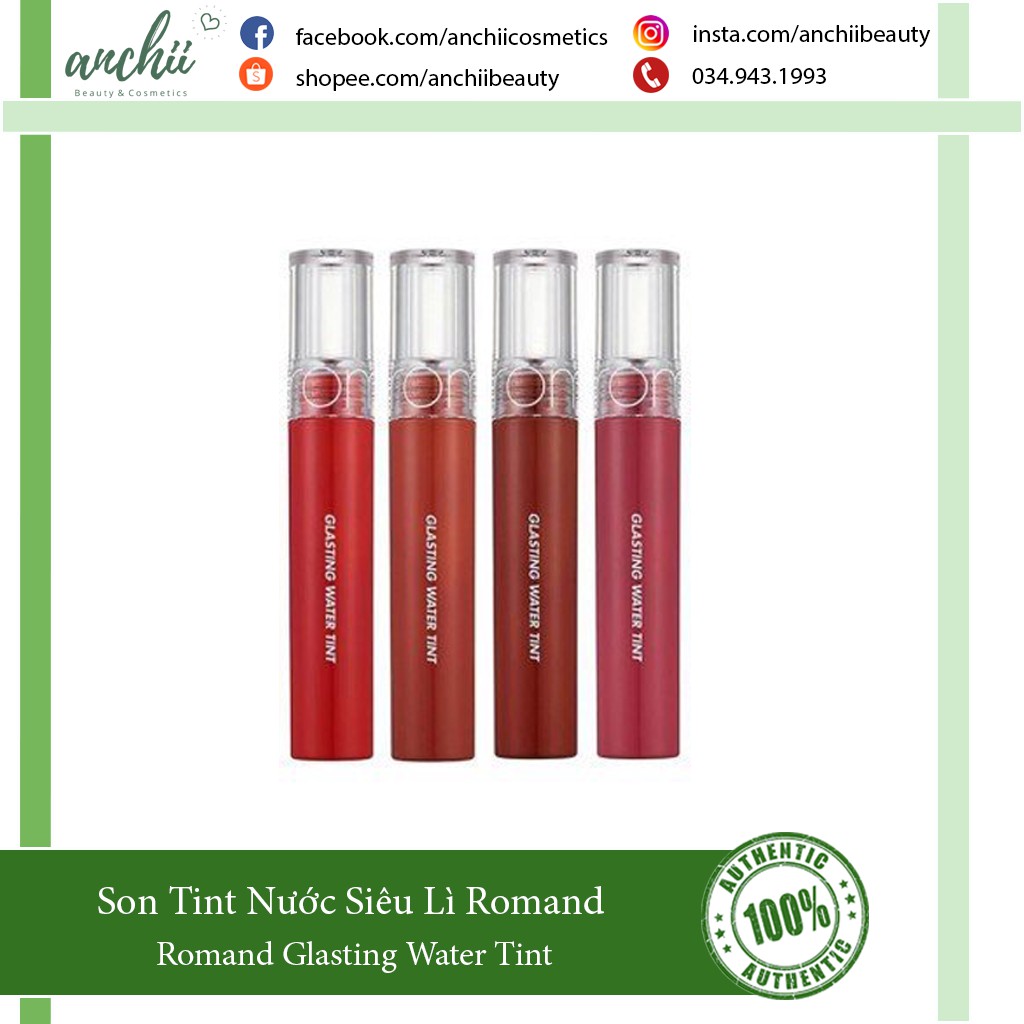 [TOP 1 UY TÍN] Son Tint Nước Romand Glasting Water Tint (bill Hàn)