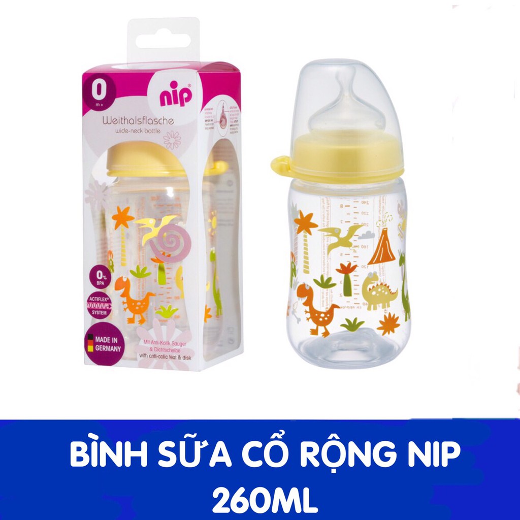 Bình sữa Nip núm silicon siêu mềm (N3504) - Hàng Nhập khẩu Đức