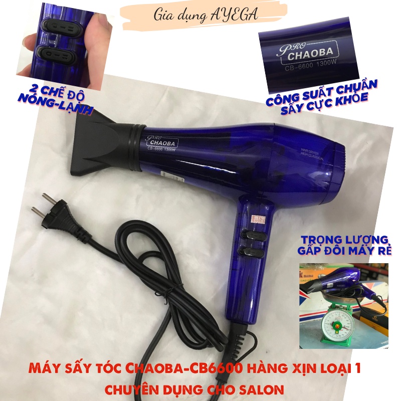 Máy sấy tóc Chaoba CB-6600 2 chiều hàng chuẩn xịn loại 1 sấy cực mạnh,dòng máy sấy tóc chuyên dụng cho salon,