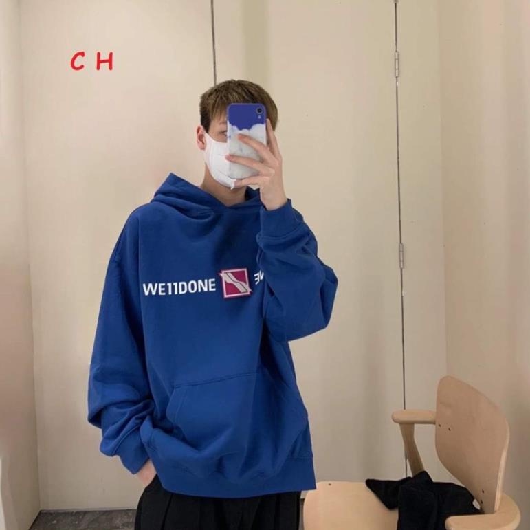 Áo hoodie nỉ mũ chất đẹp in chữ We 11 done Ch