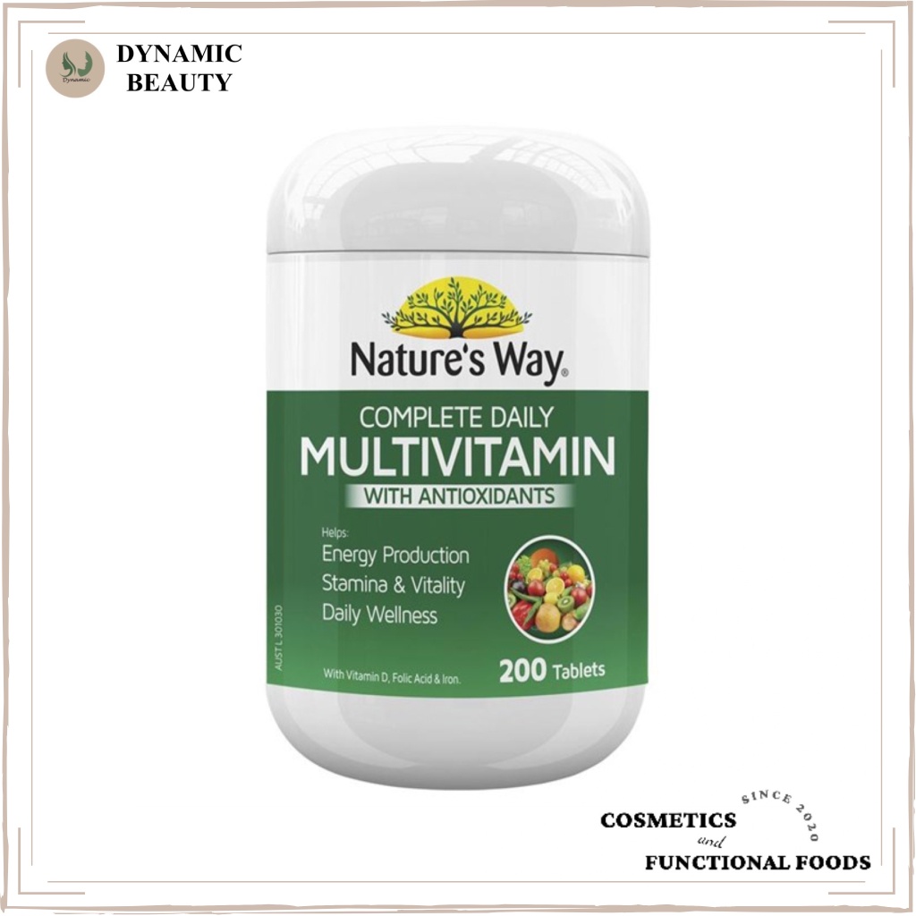 [Hàng chuẩn Úc]  Vitamin tổng hợp Nature's Way complete daily multivitamin with antioxidants 200 viên của Úc