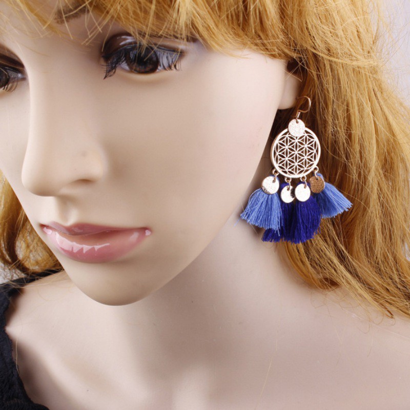 Khuyên Tai Tua Rua Phong Cách Bohemian Cổ Điển Thanh Lịch Dành Cho Nữ