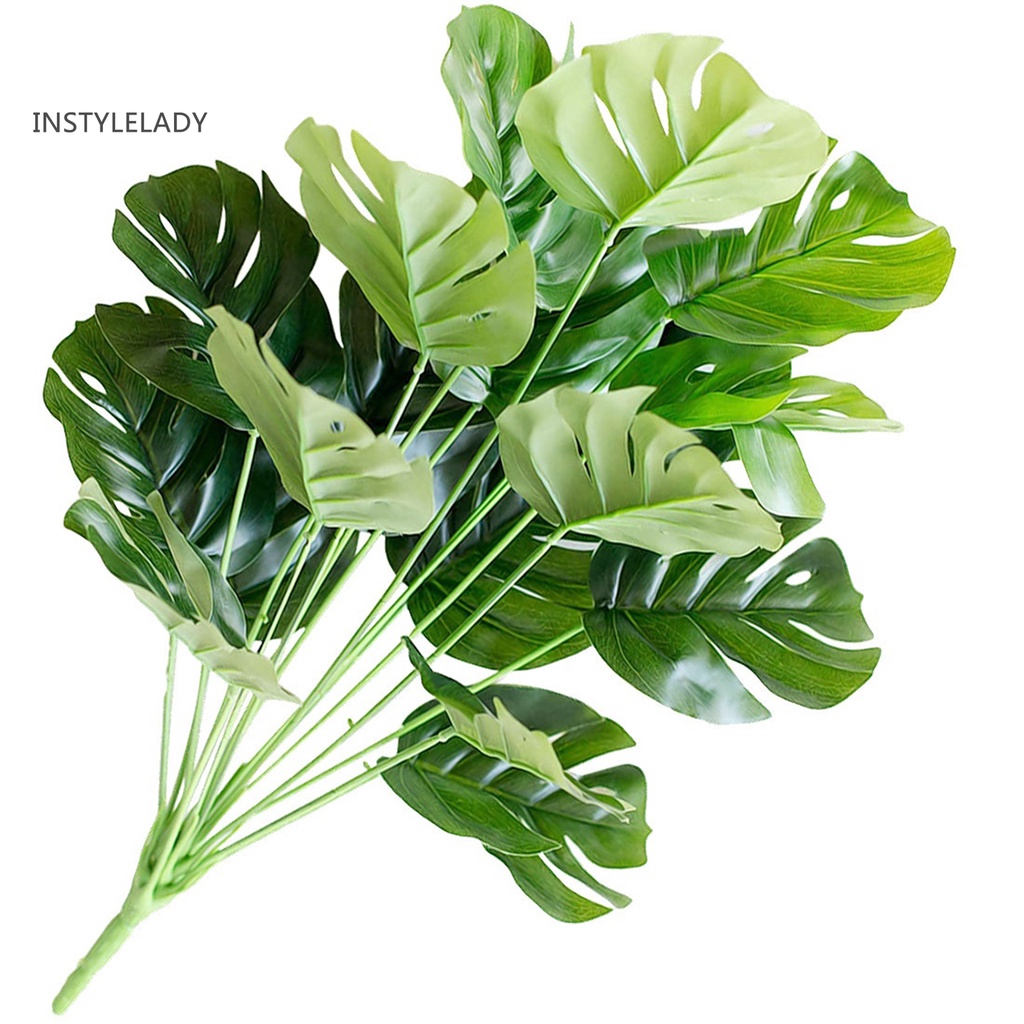 ✌1 Bó Lá Monstera Nhân Tạo Bằng Nhựa Cho Trang Trí Nhà / Quán Cà Phê / Khách Sạn