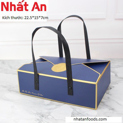 Túi giấy đựng bánh kẹo xanh coban - 2 cái