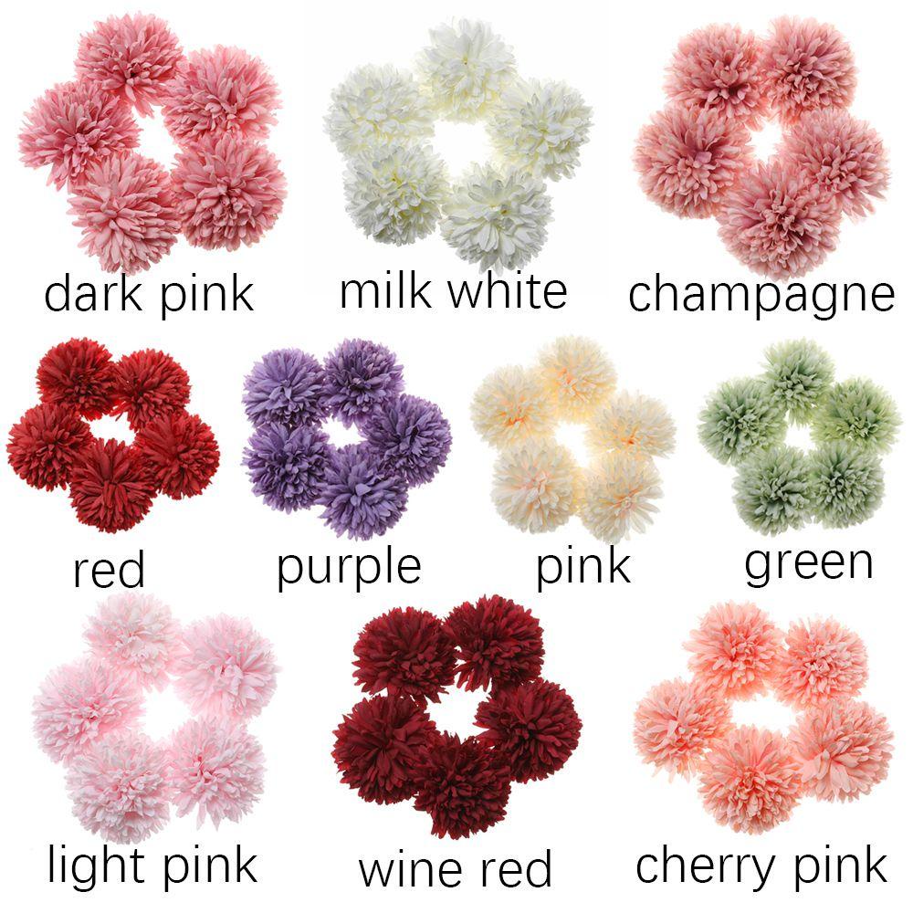 KUNHEV Set 5 Bông Hoa Cẩm Tú Cầu Giả Bằng Lụa Dùng Trang Trí Tiệc Cưới DIY