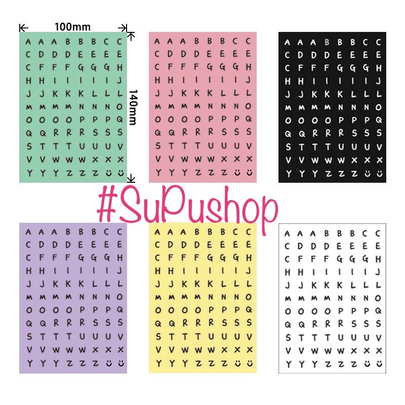 🥇🥇STICKER CHỮ, SỐ CHẤM TRÒN THEO MÀU🥇🥇