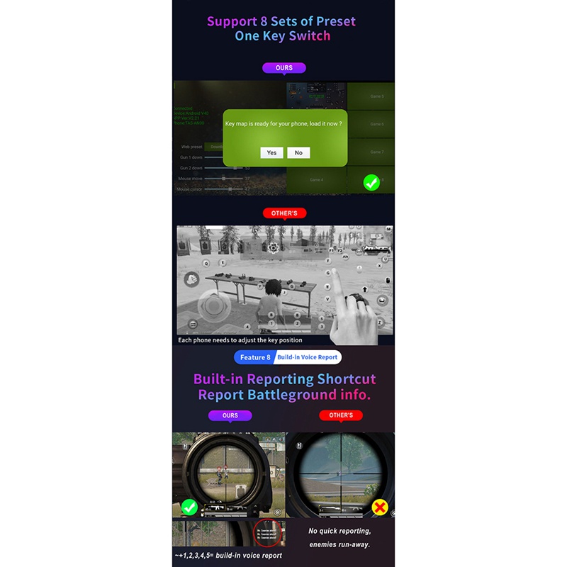 Bộ Chuyển Đổi Chuột Và Bàn Phím Chơi Game M3 Bluetooth 5.0 Cho Android / IOS